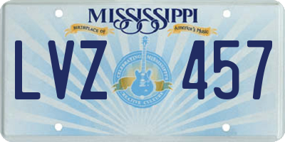 MS license plate LVZ457