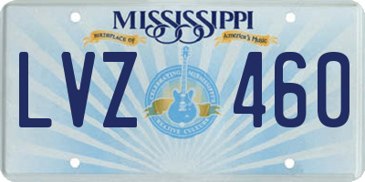 MS license plate LVZ460
