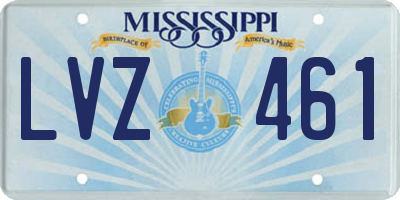 MS license plate LVZ461