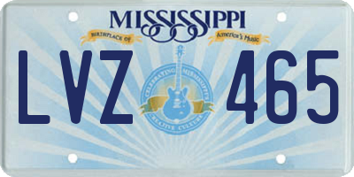 MS license plate LVZ465