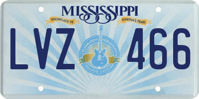 MS license plate LVZ466