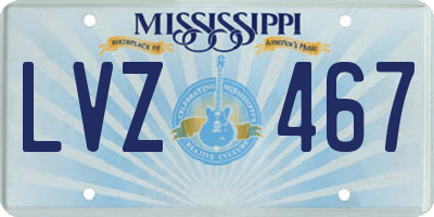 MS license plate LVZ467