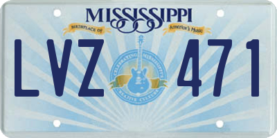 MS license plate LVZ471