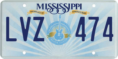 MS license plate LVZ474