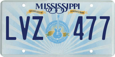 MS license plate LVZ477