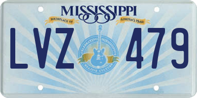 MS license plate LVZ479