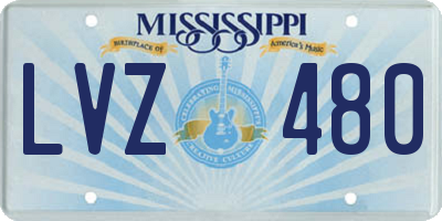 MS license plate LVZ480
