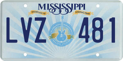MS license plate LVZ481