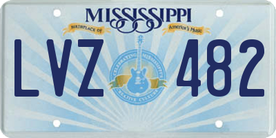 MS license plate LVZ482
