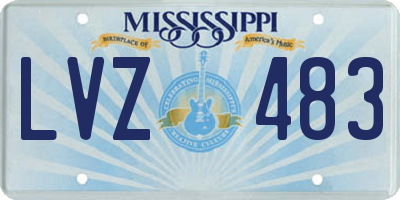 MS license plate LVZ483