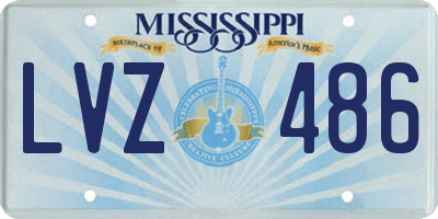 MS license plate LVZ486