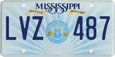 MS license plate LVZ487