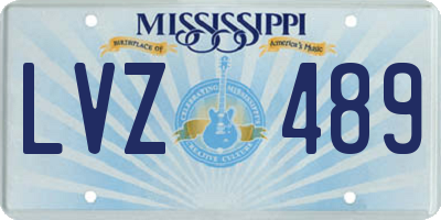 MS license plate LVZ489