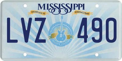 MS license plate LVZ490