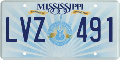 MS license plate LVZ491
