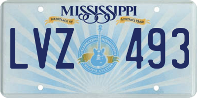 MS license plate LVZ493
