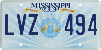 MS license plate LVZ494