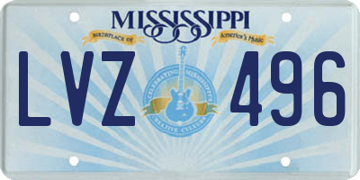 MS license plate LVZ496