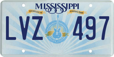 MS license plate LVZ497