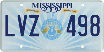 MS license plate LVZ498