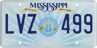 MS license plate LVZ499