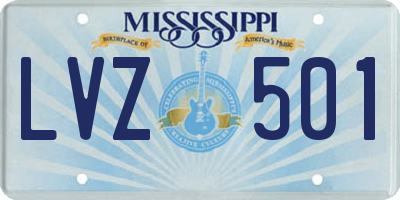 MS license plate LVZ501