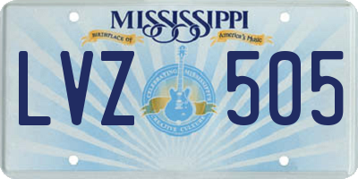 MS license plate LVZ505