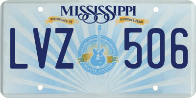 MS license plate LVZ506