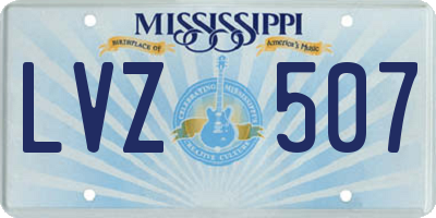 MS license plate LVZ507