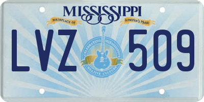 MS license plate LVZ509