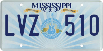 MS license plate LVZ510