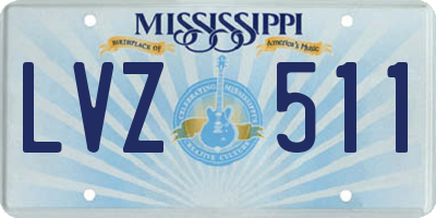 MS license plate LVZ511