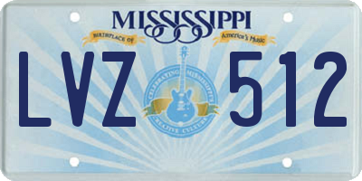 MS license plate LVZ512
