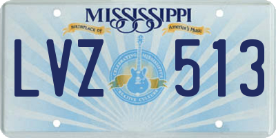 MS license plate LVZ513
