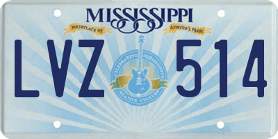 MS license plate LVZ514