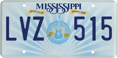 MS license plate LVZ515