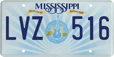 MS license plate LVZ516