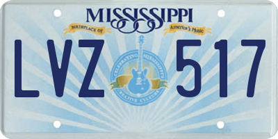 MS license plate LVZ517