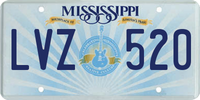 MS license plate LVZ520