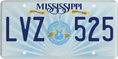 MS license plate LVZ525