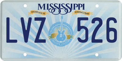 MS license plate LVZ526