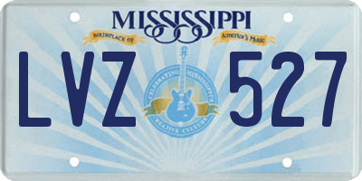 MS license plate LVZ527