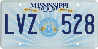 MS license plate LVZ528