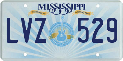 MS license plate LVZ529