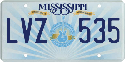 MS license plate LVZ535