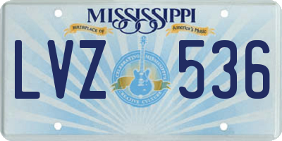 MS license plate LVZ536