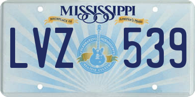 MS license plate LVZ539