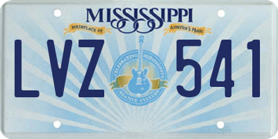 MS license plate LVZ541