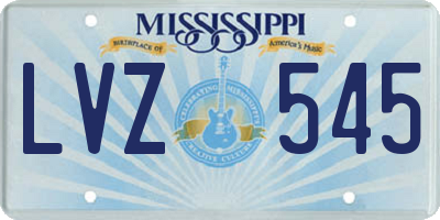 MS license plate LVZ545