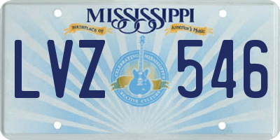 MS license plate LVZ546